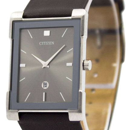 Citizen Quartz Slim Black Leather BG5080-05H Women's Watch