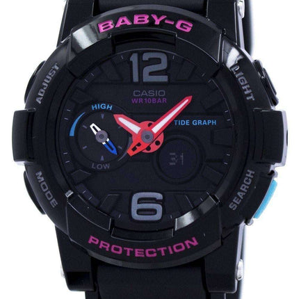 Casio Baby-G Shock Resistant Tide Graph Analog Digital BGA-180-1B Women's Watch