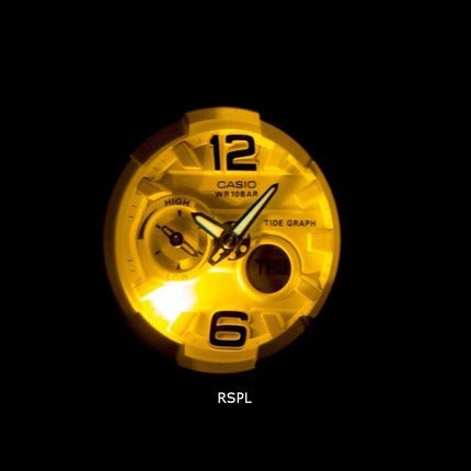 Casio Baby-G Shock Resistant Tide Graph Analog Digital BGA-180BE-2B Women's Watch