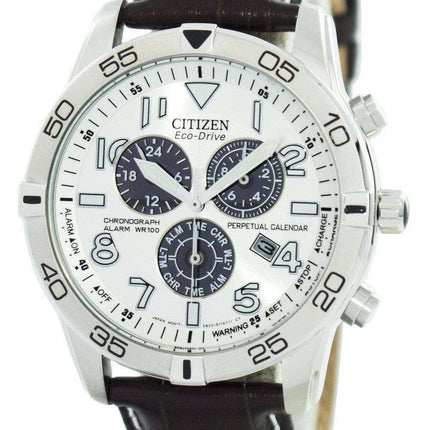 Citizen Eco-Drive Perpetual Calendar Chronograph Alarm 100M BL5470-06A Men's Watch