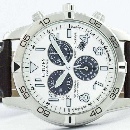 Citizen Eco-Drive Perpetual Calendar Chronograph Alarm 100M BL5470-06A Men's Watch