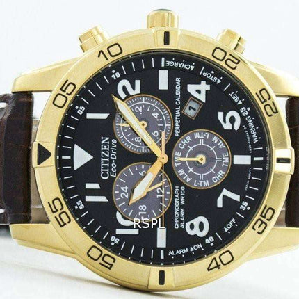 Citizen Eco-Drive Perpetual Calendar Chronograph Alarm 100M BL5472-01E Men's Watch