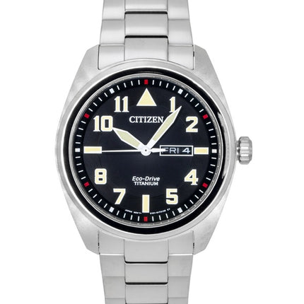Citizen Garrison Super Titanium Black Dial Eco-Drive BM8560-53E 100M Men's Watch