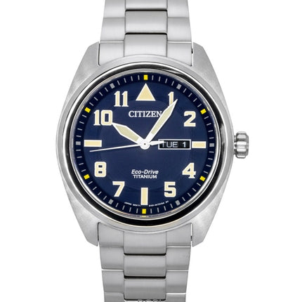 Citizen Garrison Super Titanium Blue Dial Eco Drive BM8560-88L 100M Men's Watch