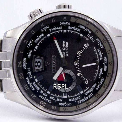 Citizen Retrograde Dual Time Eco-Drive World Time BR0010-56E