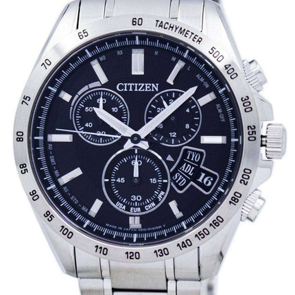 Citizen Direct Flight Eco-Drive Chronograph World Time Japan Made BY0130-51E Men's Watch
