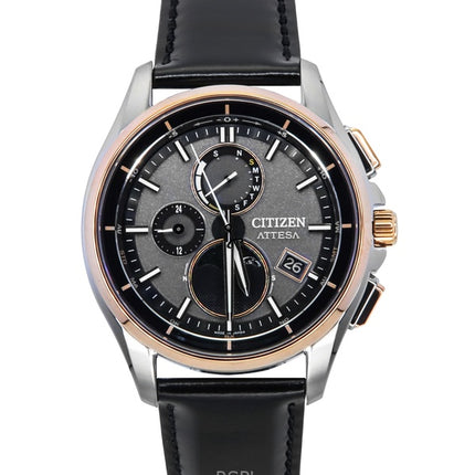 Citizen Attesa Radio-Controlled Leather Strap Grey Dial Eco-Drive BY1004-17X 100M Men's Watch