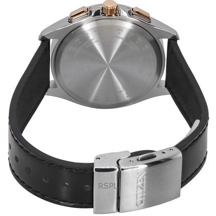 Citizen Attesa Radio-Controlled Leather Strap Grey Dial Eco-Drive BY1004-17X 100M Men's Watch