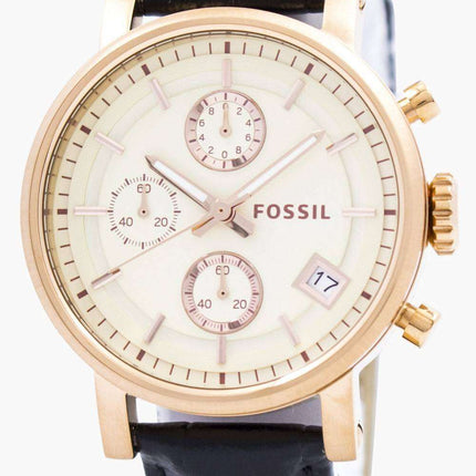 Fossil Original BoyFriend Chronograph Stainless Steel C181020-BLK Women's Watch