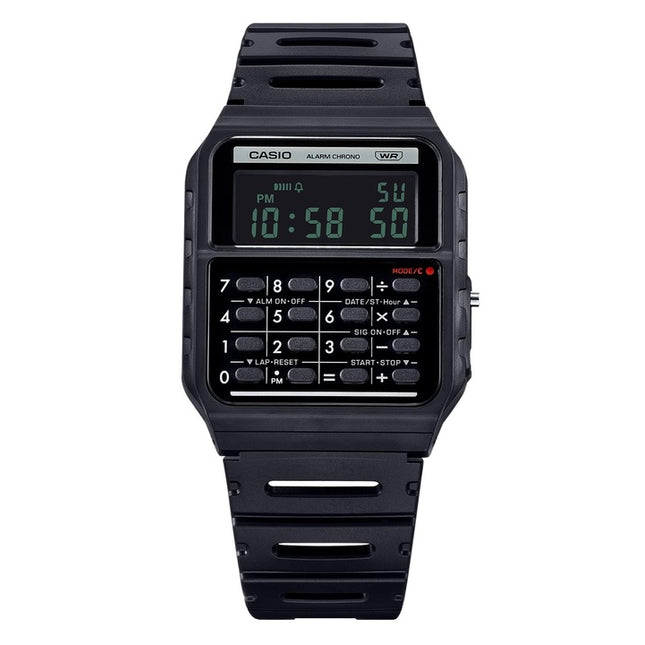 Casio POP Vintage Calculator Digital Black Bio-Based Resin Strap Quartz CA-53WB-1B Unisex Watch