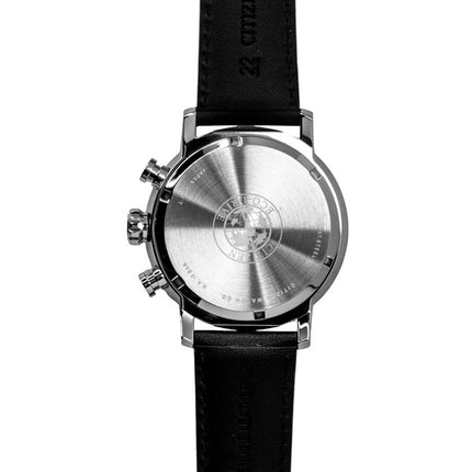 Citizen Brycen Chronograph Leather Strap Black Dial Eco-Drive CA0649-14E 100M Men's Watch