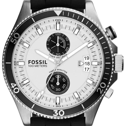 Fossil Wakefield Chronograph Black Silicone Strap CH2933 Men's Watch