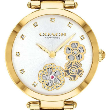 Coach Park Open Heart Gold Tone Stainless Steel Quartz 14503568 Womens Watch