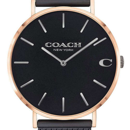 Coach Charles Black Dial Stainless Steel Quartz 14602470 Mens Watch