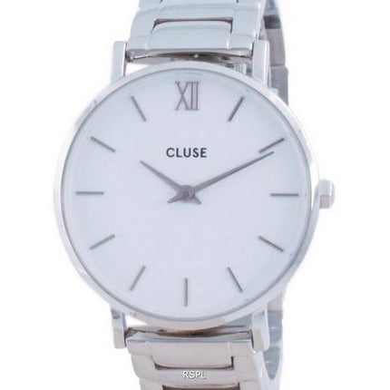 Cluse Minuit 3-Link White Dial Stainless Steel Quartz CW0101203026 Womens Watch