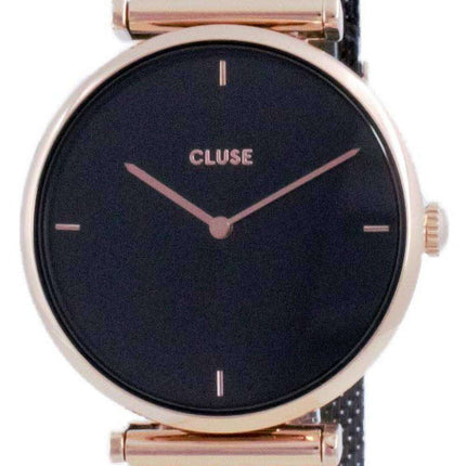 Cluse Triomphe Black Dial Two Tone Stainless Steel Quartz CW0101208005 Womens Watch