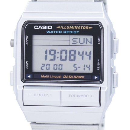 Casio Digital 5 Alarm Multi-Lingual Data Bank DB-380-1DF DB380-1DF Men's Watch