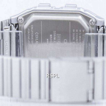 Casio Digital 5 Alarm Multi-Lingual Data Bank DB-380-1DF DB380-1DF Men's Watch