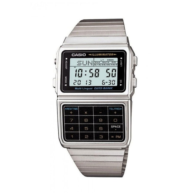 Casio Digital Stainless Steel Data Bank Multi-Lingual DBC-611-1DF DBC611-1DF Men's Watch
