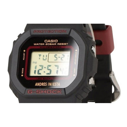 Casio G-Shock Digital Andres Iniesta Collaboration Resin Strap Quartz DW-5600AI-1 200M Men's Watch
