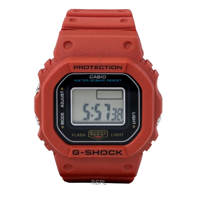 Casio G-Shock Nano Digital Red Bio-Based Resin Strap Quartz DWN-5600-4 200M Unisex Watch
