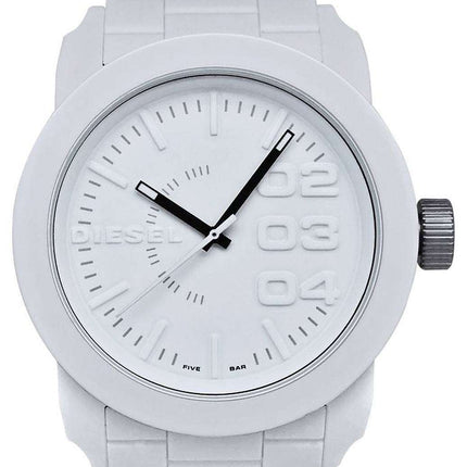 Diesel Double Down White Dial Rubber Strap DZ1436 Men's Watch