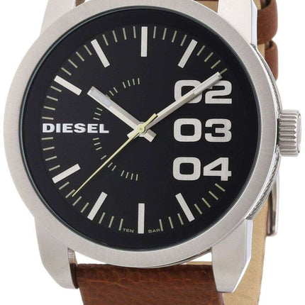 Diesel Black Dial Tan Leather DZ1513 Men's Watch