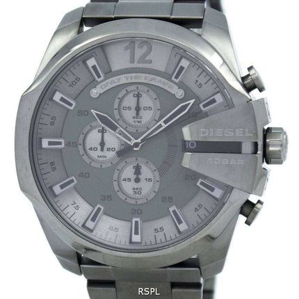 Diesel Mega Chief Quartz Chronograph Grey Dial Black IP DZ4282 Men's Watch