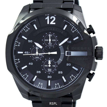 Diesel Mega Chief Quartz Chronograph Black IP DZ4283 Men's Watch