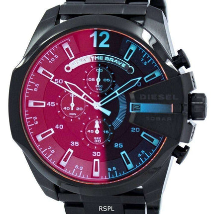 Diesel Mega Chief black Ion Plated Brown Dial DZ4318 Men's Watch