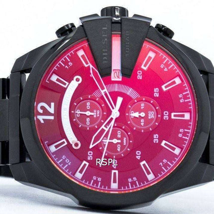 Diesel Mega Chief black Ion Plated Brown Dial DZ4318 Men's Watch