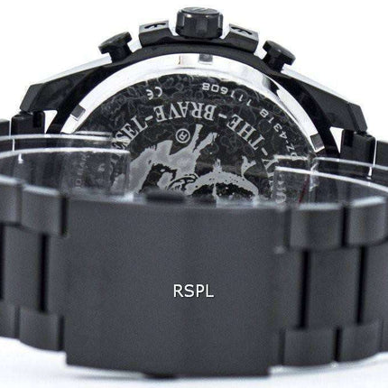 Diesel Mega Chief black Ion Plated Brown Dial DZ4318 Men's Watch