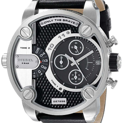 Diesel Little Daddy Chronograph Dual Time Black Dial DZ7256 Men's Watch