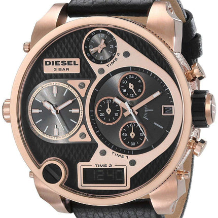 Diesel Mr. Daddy Chronograph Black Dial Leather Strap DZ7261 Men's Watch