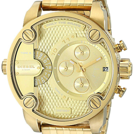 Diesel Little Daddy Chronograph Gold Tone DZ7287 Men's Watch