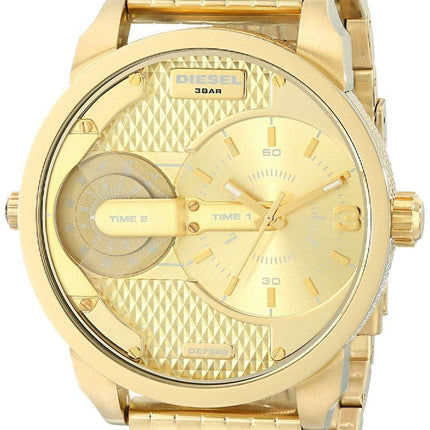 Diesel Mini Daddy Gold Tone Dual Time DZ7306 Men's Watch