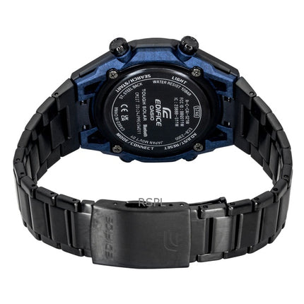 Casio Edifice Analog Digital Stainless Steel Black Dial Solar ECB-2300DC-1A 100M Men's Watch