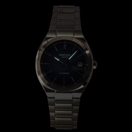 Casio Edifice Analog Stainless Steel Electroformed Textured Blue Dial Automatic EFK-200D-2A 100M Men's Watch