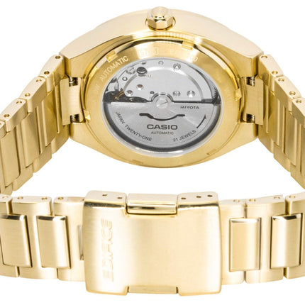 Casio Edifice Analog Gold Tone Stainless Steel Dark Brown Dial Automatic EFK-200DG-5A 100M Men's Watch