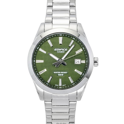Casio Edifice Analog Stainless Steel Green Dial Quartz EFV-160D-3A 100M Men's Watch