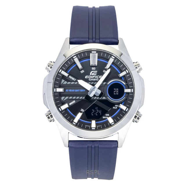 Casio Edifice Analog Digital Resin Strap Black Dial Quartz EFV-C120P-1A2 100M Men's Watch