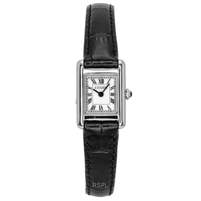 Citizen Fio Roma Eco-Drive Leather Strap Silver Dial EG2790-12A Women's Watch