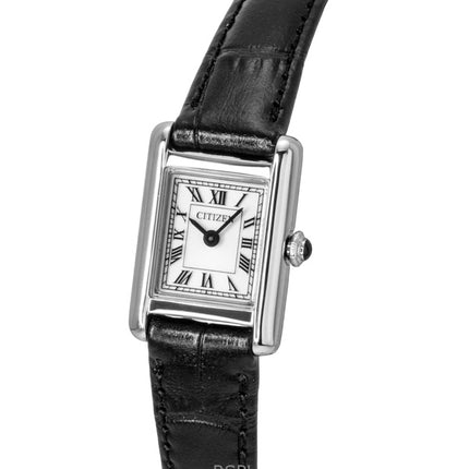 Citizen Fio Roma Eco-Drive Leather Strap Silver Dial EG2790-12A Women's Watch