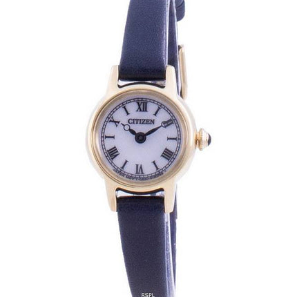 Citizen White Dial Leather Strap Eco-Drive EG2995-01A Women's Watch