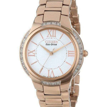 Citizen Ciena Diamonds Eco-Drive Gold Tone EM0093-59A Women's Watch