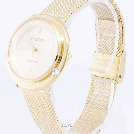 Citizen L Eco-Drive EM0642-87P Analog Diamond Accents Women's Watch