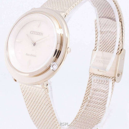 Citizen L Eco-Drive EM0643-84X Analog Diamond Accents Women's Watch