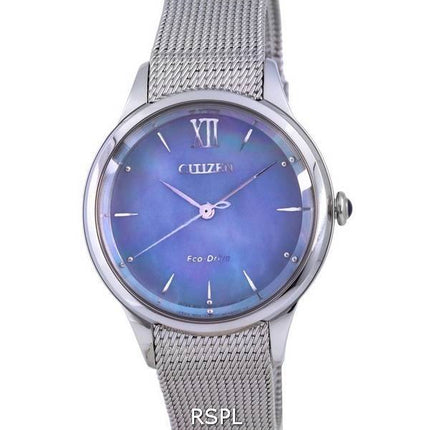 Citizen Mother Of Pearl Stainless Steel Eco-Drive EM0810-84N Womens Watch