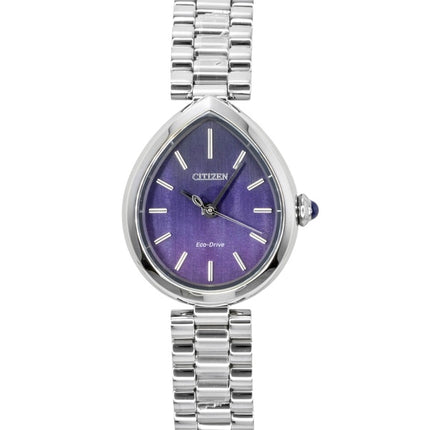 Citizen L Rainell Analog Stainless Steel Purple Dial Eco-Drive EM1200-55X Women's Watch
