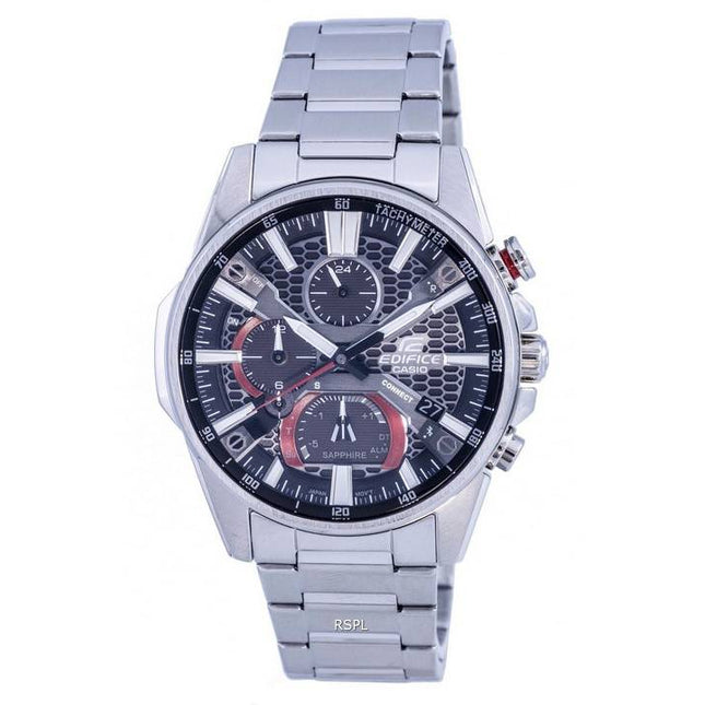 Casio Edifice Mobile Link Analog Solar EQB-1200D-1A EQB1200D-1 100M Mens Watch